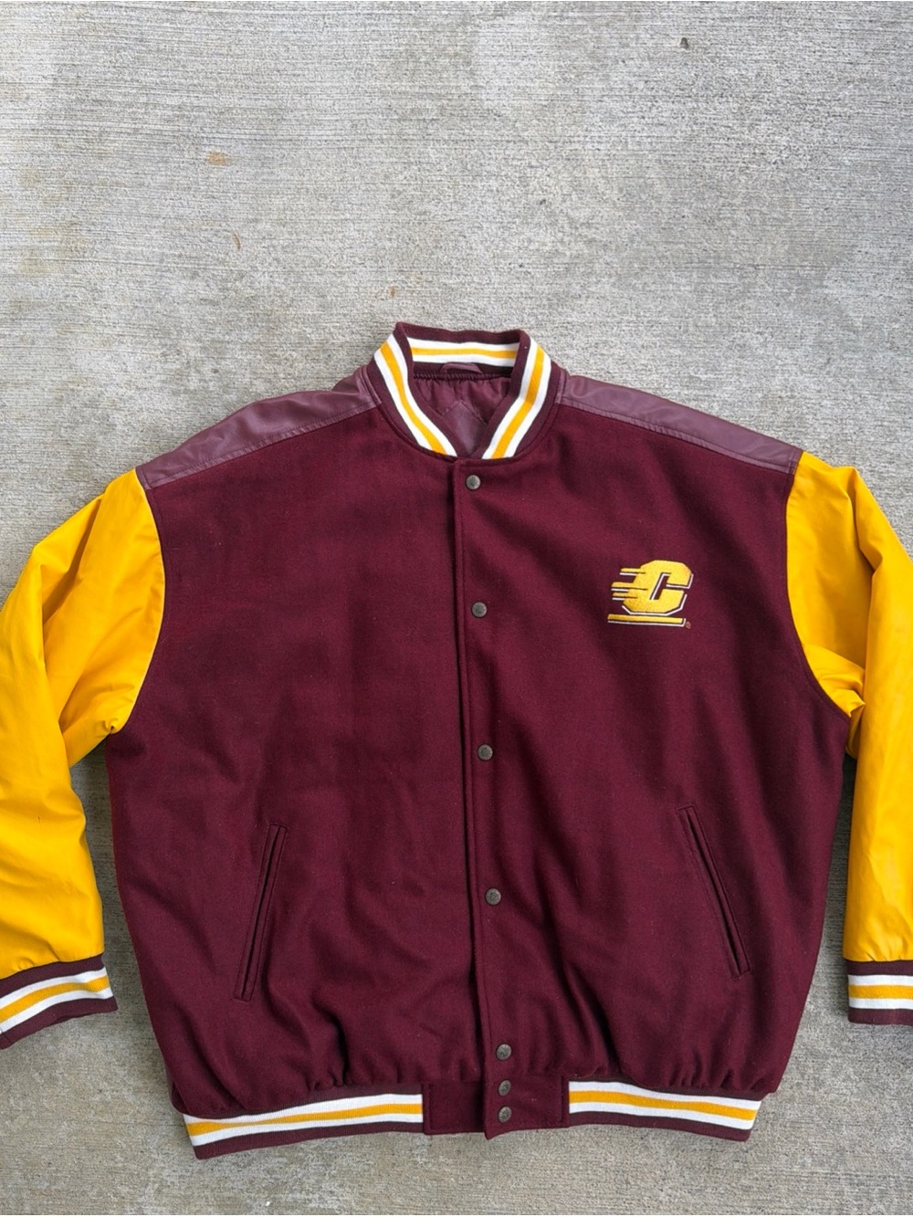 Vintage Steve & Barry's Central Michigan University Varsity Coat Jacket SIZE XXL